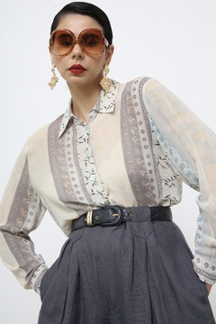 Camisa estampada 100% seda TESS