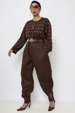 Calça marrom bag vintage - Capichó Brechó