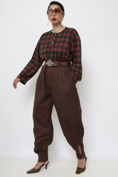Calça marrom bag vintage - Capichó Brechó
