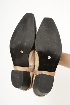 Bota western marrom bege recortes 43
