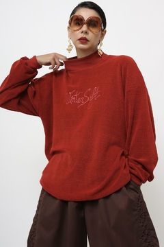 Blusa plush vermelho vintage na internet