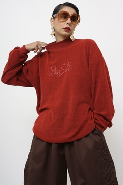 Blusa plush vermelho vintage - Capichó Brechó