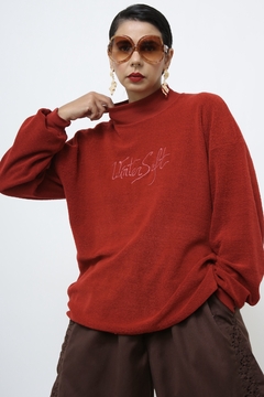 Blusa plush vermelho vintage