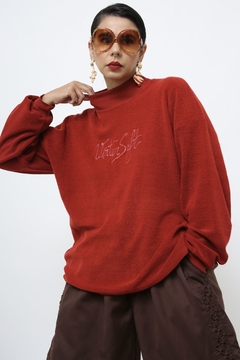 Blusa plush vermelho vintage