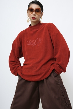 Blusa plush vermelho vintage - loja online