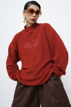 Blusa plush vermelho vintage - comprar online