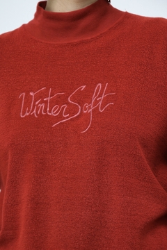 Blusa plush vermelho vintage