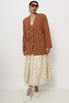 Blazer telha vintage forrado lã na internet