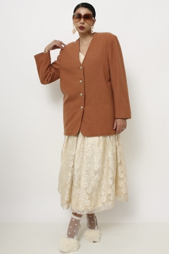 Blazer telha vintage forrado lã - comprar online