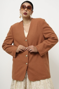 Blazer telha vintage forrado lã