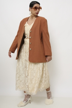 Blazer telha vintage forrado lã na internet