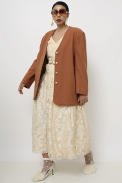 Blazer telha vintage forrado lã - loja online