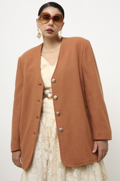 Blazer telha vintage forrado lã