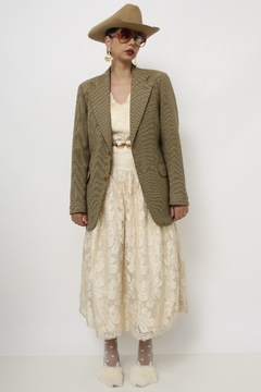 Blazer xadrez oliva DUCAL - Capichó Brechó
