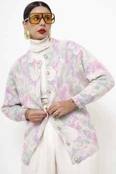 Cardigan floral ROBLES vintage - comprar online