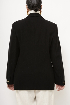 Blazer preto 100% lã b.dourado - loja online