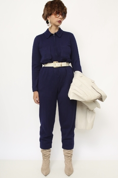 Casaco couro longo off white na internet