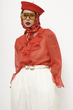 lencoLenço bolinha vermelho vintage - comprar online