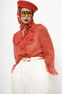 lencoLenço bolinha vermelho vintage - loja online