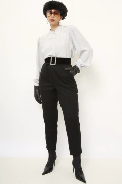 Camisa cinza bordado frente - loja online