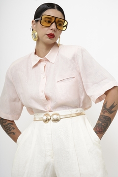 Camisa linho rosa Gregory - Capichó Brechó