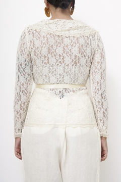 camisa renda transpassada vintage - loja online