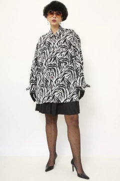 Camisa zebra vintage longa - comprar online