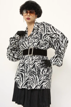 Camisa zebra vintage longa - Capichó Brechó