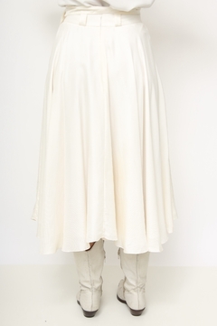 Saia midi Jane Fonseca off white - Capichó Brechó