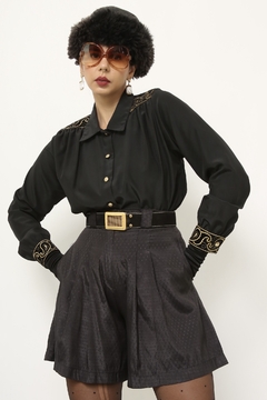 Camisa western preto dourada na internet