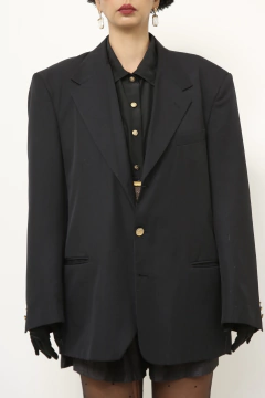 Blazer preto forrado vintage na internet