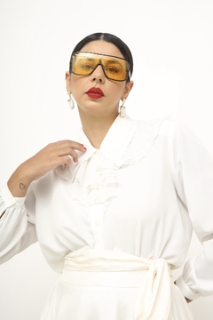 Camisa babados manga longa - comprar online
