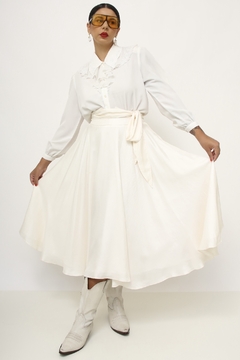 Saia midi Jane Fonseca off white