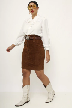 Saia 100% couro LE LIS BLANC