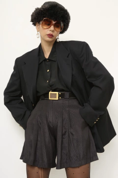 Blazer preto forrado vintage