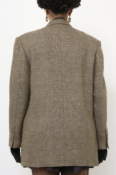 Blazer forradao xadrez camelo marrom - loja online