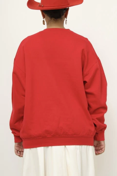 Moletom vermelho vintage classico - comprar online