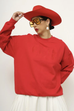 Moletom vermelho vintage classico na internet