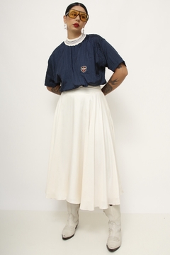 Blusa azul gola listra esportiva - loja online