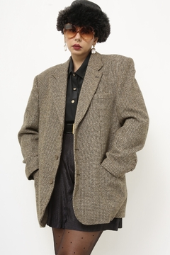 Blazer forradao xadrez camelo marrom - comprar online