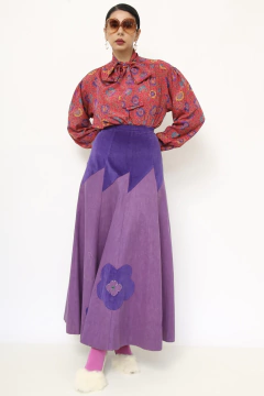 Saia longa roxa western vintage - comprar online