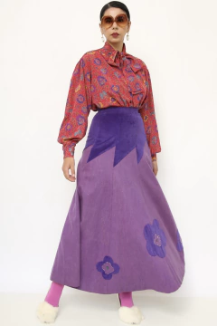 Saia longa roxa western vintage - loja online