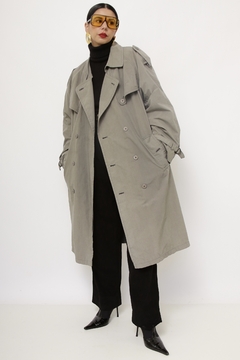 Trend Coat cinza forrado vintage