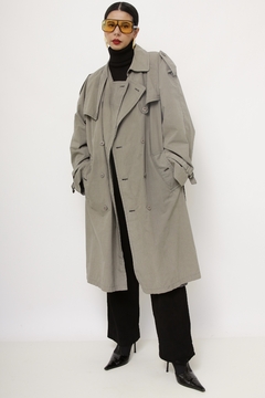 Trend Coat cinza forrado vintage