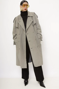 Trend Coat cinza forrado vintage - loja online