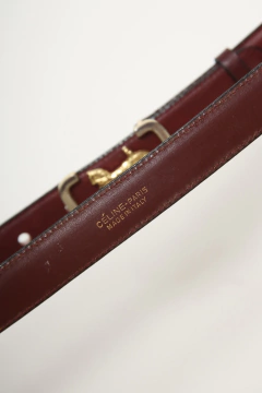 Cinto celine cereja fivela carroagem original - comprar online