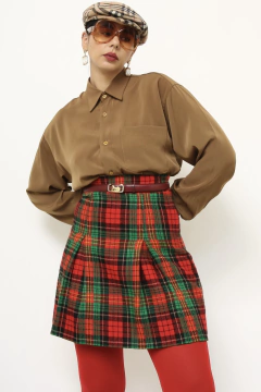 Camisa manga longa poliester verde - Capichó Brechó