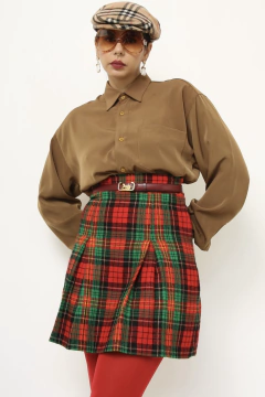Camisa manga longa poliester verde - loja online