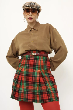 Camisa manga longa poliester verde - comprar online