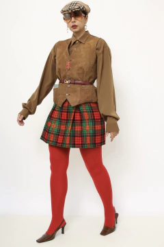 Colete couro com cetim HD - loja online